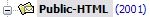 Screenshot of my &ldquo;Public-HTML&rdquo; folder in Outlook Express shows 2,001 unread e-mail messages.