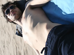 Sunbathing on Abersoch beach.