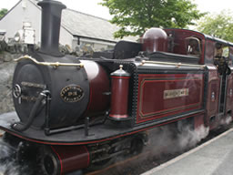 Steam engine at Blaneau Ffestiniog.