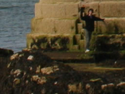 Me standing on the foundations of the huge lighthouse.