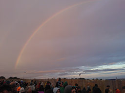 My best attempt at capturing the double rainbow.
