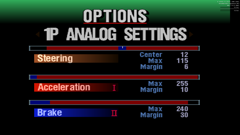 GT2 Options > Controller > Settings.