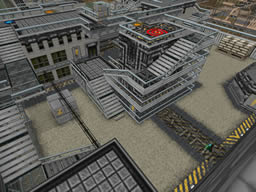 Click to view large image Metal stairwells wind up the walls to the transformer tower top.