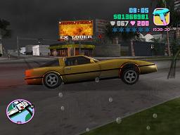 Skidding through a junction with the Banshee