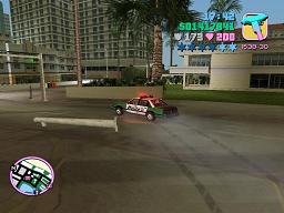 Balancing the Police car in a powerslide