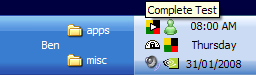 Both AVG icons shown in the system tray.