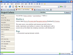 Click for bigger image. Firefox 2 with various Add-ons and the Winestripe theme.