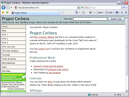Project Cerbera viewed in Internet Explorer 7.