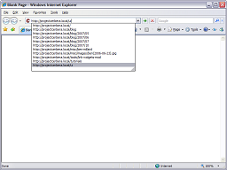 Using the autocompletion list for the Address combobox.