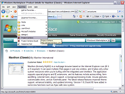 Click for bigger image. Incorrect statusbar text being displayed for an item.