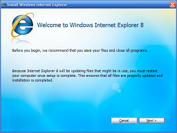First page of the installer.
