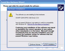 The software you are installing has not passed Windows Logo testing to verify its compatibility with Windows XP. [&hellip;] Continuing your installing of this software may impair or destabilize the correct operation of your system either immediately or in the future. Microsoft strongly recommends that you stop this installation now and contact the software vendor for software that has passed Windows Logo testing.