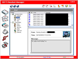 GX15 Handset Manager, Read messages folder.