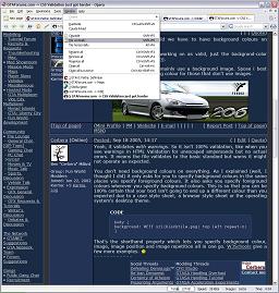 Showing the &lsquo;Window&rsquo; menu in Opera.
