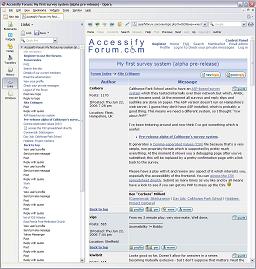 Opera&rsquo;s sidebar list of links.
