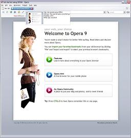 Welcome to Opera 9.